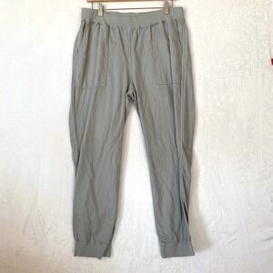 Faherty Womens Gray Green Tencel Cotton Linen Blend Jogger Pants Size Medium
